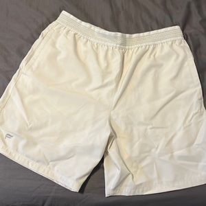 Fabletics Cream Liner Workout Shorts